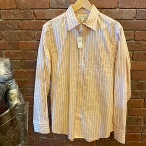Peach Striped Dress Shirt